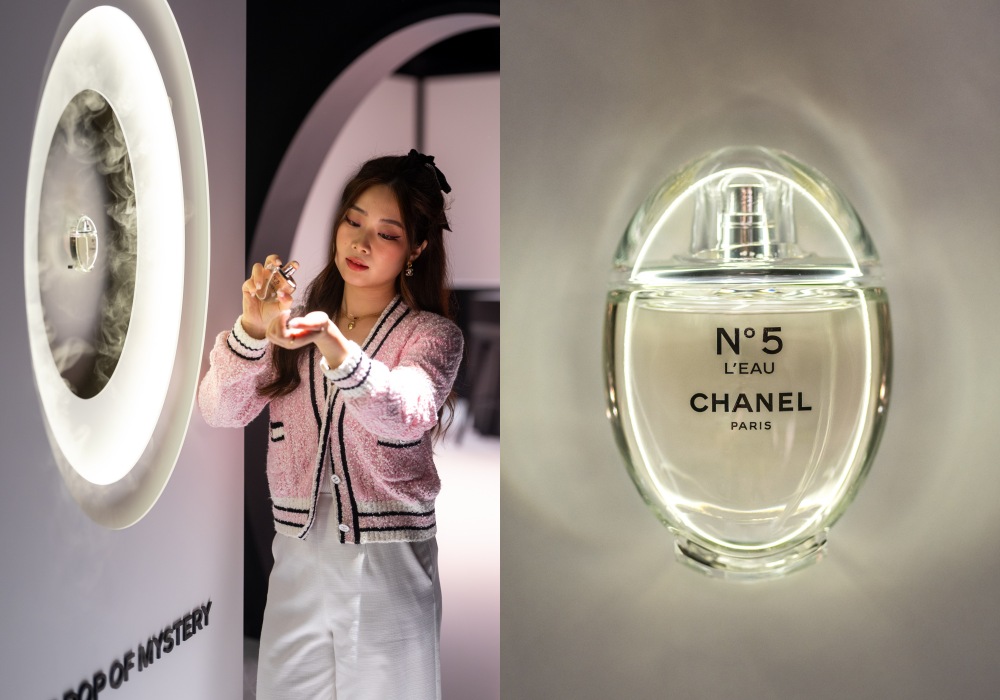 到香港与「一滴」香水会面，Chanel 全新N°5 L'EAU香水限定瓶身